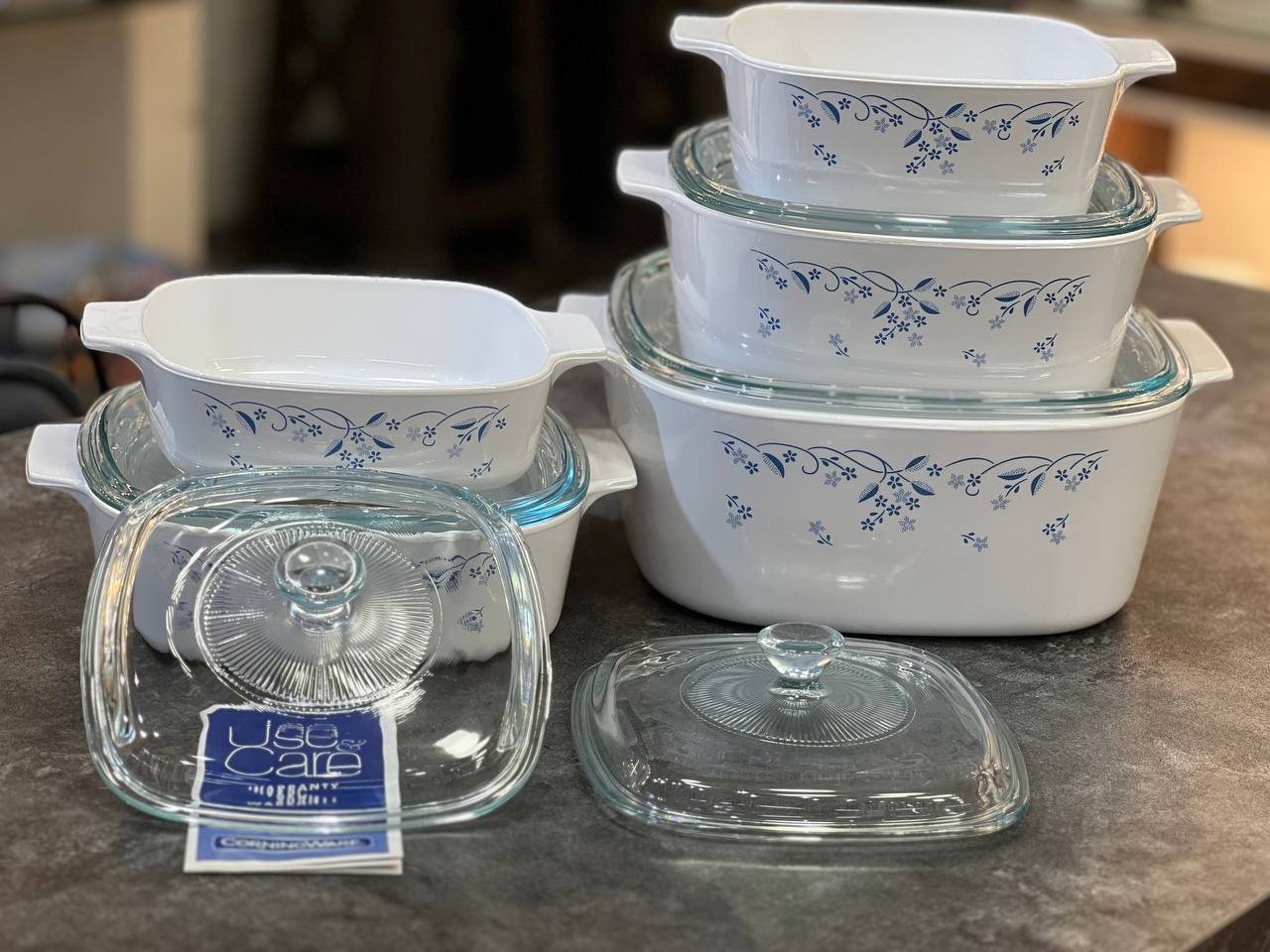 سرویس قابلمه کورل فرانسه طرح پرونسیال بلو (Provincial)