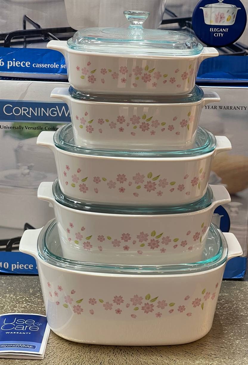 سرویس قابلمه کورل فرانسه طرح ساکورا (Sakura)